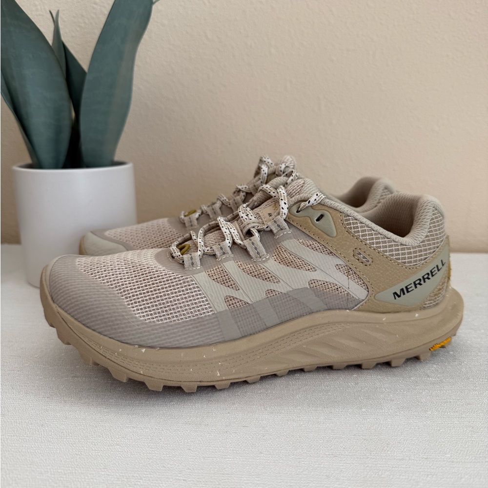 Merrell Light Taupe Mesh Trail Sneakers